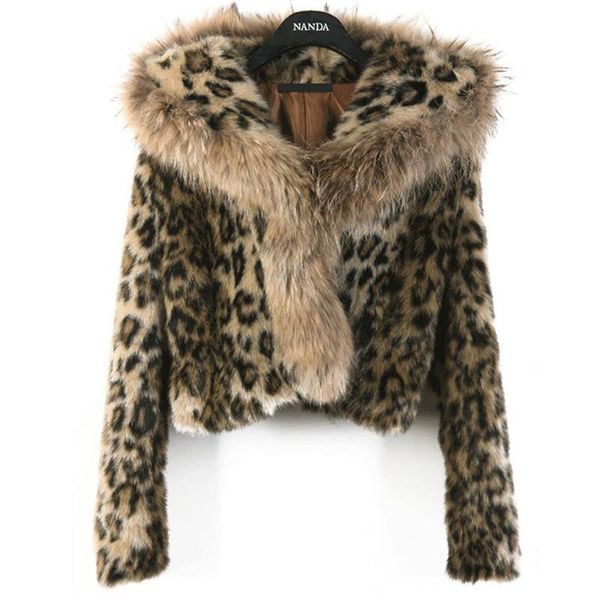 women's fur & faux leopard print coat hooded fashion thick autumn and winter clothing, Black
women's fur & faux leopard print coat hooded fashion thick autumn and winter clothing, Black