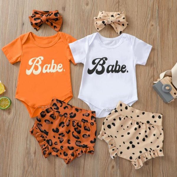clothing sets born baby girls summer outfits letter print short sleeve round neck romper ruffle leopard shorts bowknot headband set, White
clothing sets born baby girls summer outfits letter print short sleeve round neck romper ruffle leopard shorts bowknot headband set, White