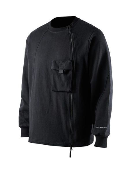 men's hoodies & sweatshirts sports pocket shirt cotton sweatshirt with diagonal zipper techwear aesthetic streetwear ninjawear darkwear, Black
men's hoodies & sweatshirts sports pocket shirt cotton sweatshirt with diagonal zipper techwear aesthetic streetwear ninjawear darkwear, Black