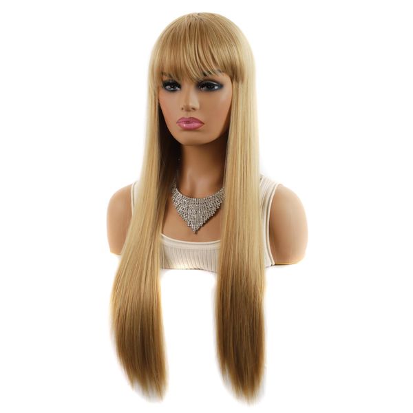 golden brown synthetic hair wigs with bangs long straight highlight wig ombre heat resistant cosplay flase wigs for afro women, Black
golden brown synthetic hair wigs with bangs long straight highlight wig ombre heat resistant cosplay flase wigs for afro women, Black