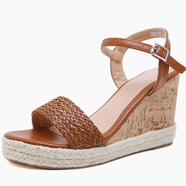sandals women's summer 2021 weave large size wedge buckle belt rome open toe high heel shoes u250, Black
sandals women's summer 2021 weave large size wedge buckle belt rome open toe high heel shoes u250, Black