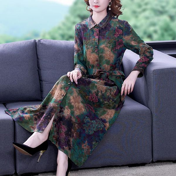 casual dresses coigarsam women dress autumn 2022 office lady print long sleeve silk loose high waist belt green robe, Black;gray
casual dresses coigarsam women dress autumn 2022 office lady print long sleeve silk loose high waist belt green robe, Black;gray