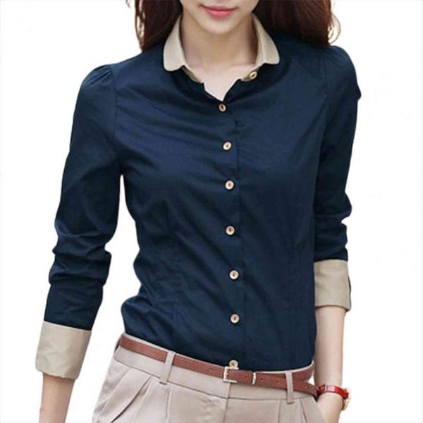 office elegant tight blue solid women shirts color buttons long sleeve woman female clothing wholesale, White
office elegant tight blue solid women shirts color buttons long sleeve woman female clothing wholesale, White