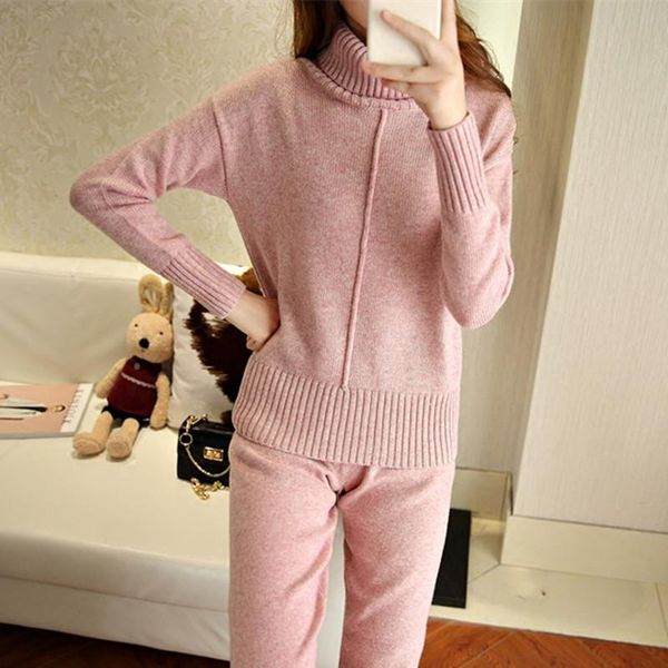 limited wool winter knit suit female high collar sweater + casual trousers two sets of women piece turtleneck full women's pants, White
limited wool winter knit suit female high collar sweater + casual trousers two sets of women piece turtleneck full women's pants, White