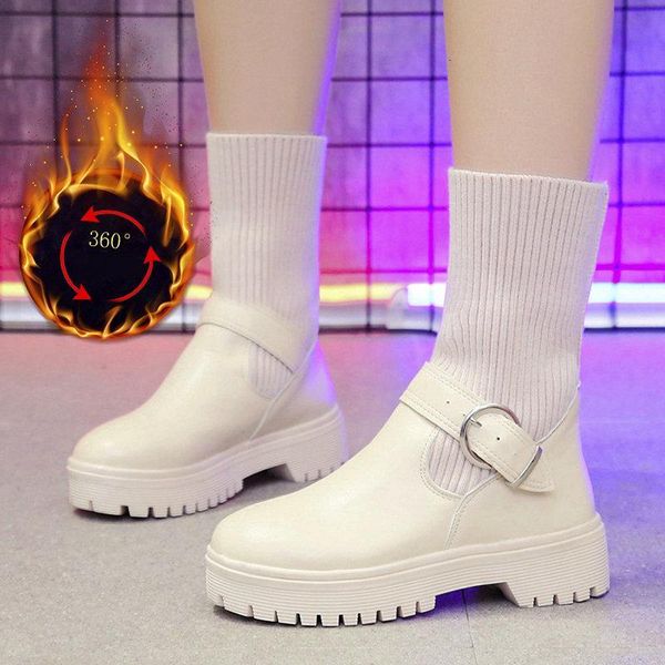 boots size 35-40 women's mid calf rain winter brand platform shoes woman flat heels mature female soft buckle footwear cuih, Black
boots size 35-40 women's mid calf rain winter brand platform shoes woman flat heels mature female soft buckle footwear cuih, Black