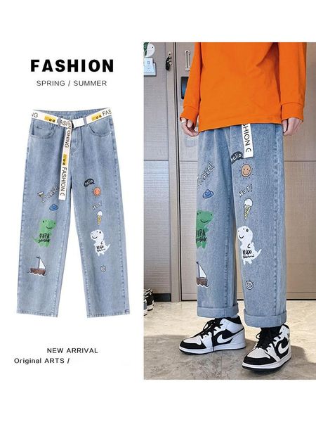 men's jeans fashion loose street dance hiphop jean 2021 woman wide leg calça masculina cotton casual harem denim pants straight, Blue
men's jeans fashion loose street dance hiphop jean 2021 woman wide leg calça masculina cotton casual harem denim pants straight, Blue