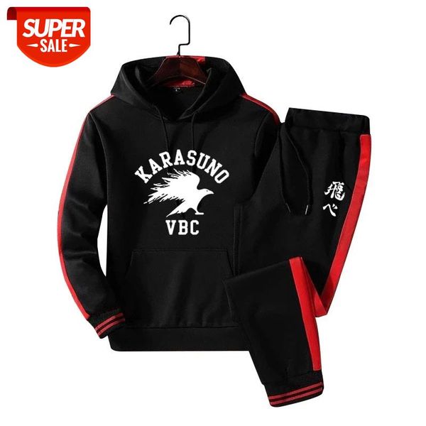 men casual hooded spring autumn new haikyuu karasuno high school sportswear hoodies pants sets hip hop street loose tracksuits #mp45, Black
men casual hooded spring autumn new haikyuu karasuno high school sportswear hoodies pants sets hip hop street loose tracksuits #mp45, Black