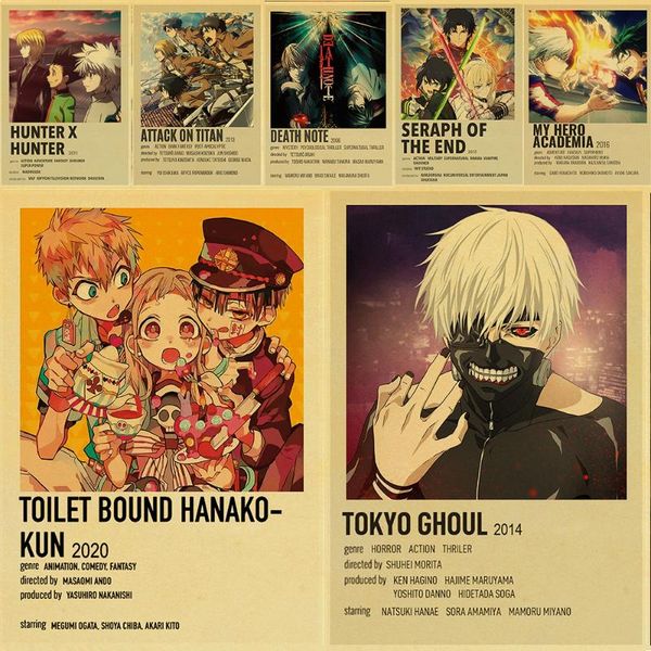 paintings anime detail collection tokyo choul/my hero/attack on titan retro kraft papers decorative painting home room decor wall sticker
paintings anime detail collection tokyo choul/my hero/attack on titan retro kraft papers decorative painting home room decor wall sticker