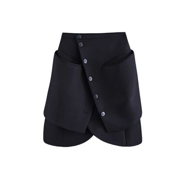 spring summer new fake two-piece pocket solid all match patchwork a line split skirt women 210421, Black
spring summer new fake two-piece pocket solid all match patchwork a line split skirt women 210421, Black