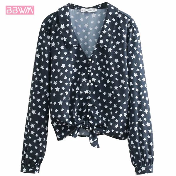 spring fashion wild v-neck long-sleeved slim knot printed shirt single-breasted women's 210507, White
spring fashion wild v-neck long-sleeved slim knot printed shirt single-breasted women's 210507, White