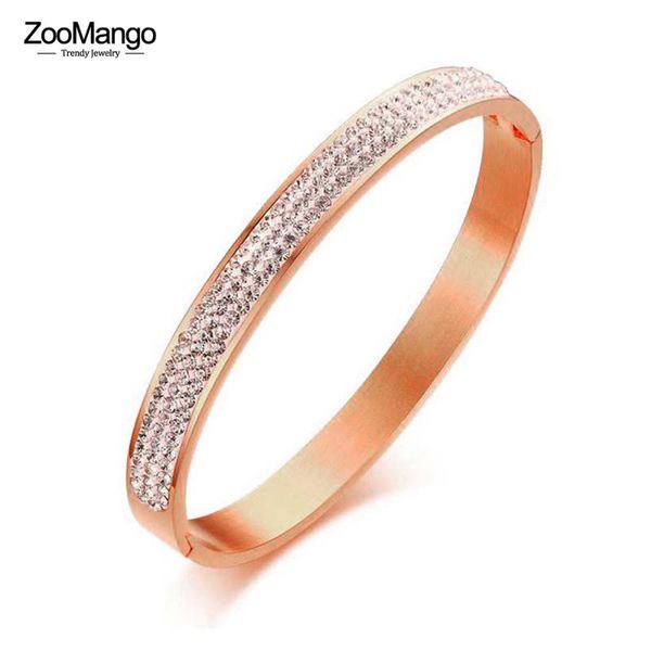 bangle zoomango trendy titanium stainless steel pave setting rhinestone bangles for women sparkling charm jewelry zb18096, Black
bangle zoomango trendy titanium stainless steel pave setting rhinestone bangles for women sparkling charm jewelry zb18096, Black