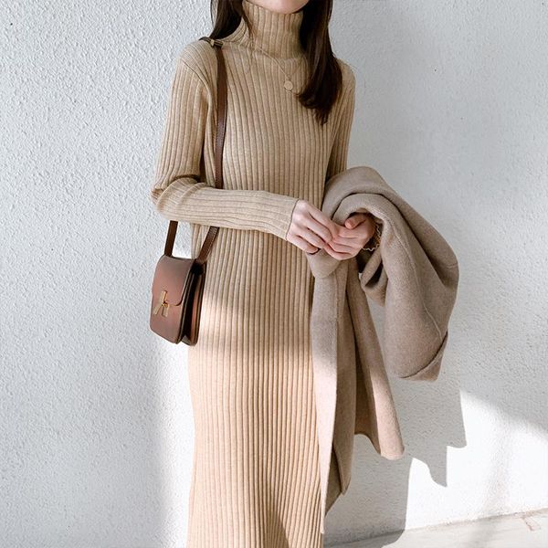 casual dresses winter women sweater dress turtleneck striped sweaters long sleeve mid-calf female knitted pullovers vestidos jk283, Black;gray
casual dresses winter women sweater dress turtleneck striped sweaters long sleeve mid-calf female knitted pullovers vestidos jk283, Black;gray