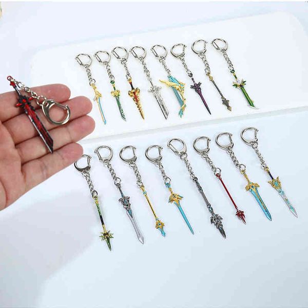 anime genshin impact weapons key accessories wolf's gravestone keychains men bag pendant key ring keychain for friends gift 6cm y1231, Slivery;golden
anime genshin impact weapons key accessories wolf's gravestone keychains men bag pendant key ring keychain for friends gift 6cm y1231, Slivery;golden
