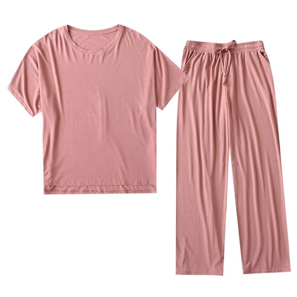 plus size modal cotton womens pajamas set loose casual homewear suit 2pcs summer home clothes ladies short sleeve pyjamas suit, Black;red
plus size modal cotton womens pajamas set loose casual homewear suit 2pcs summer home clothes ladies short sleeve pyjamas suit, Black;red