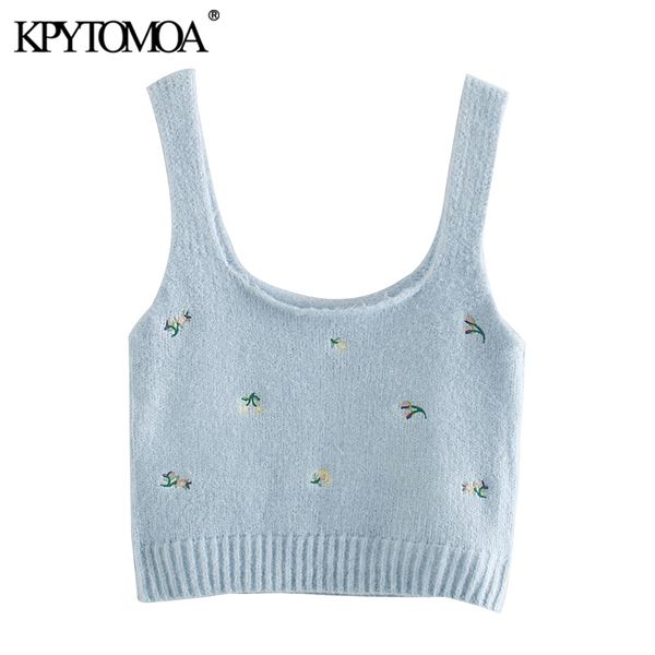 kpytomoa women 2021 fashion floral embroidered cropped knitted blouses vintage sleeveless straps female shirts blusas chic, White
kpytomoa women 2021 fashion floral embroidered cropped knitted blouses vintage sleeveless straps female shirts blusas chic, White