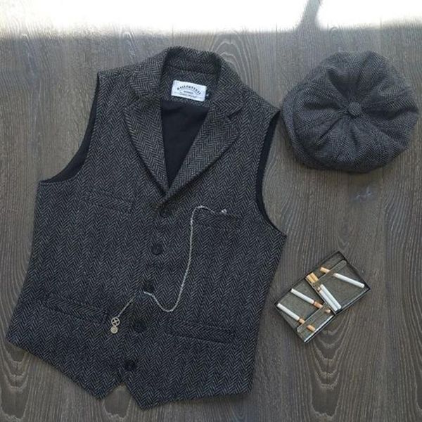 men's vests woollen vest for men boutique wool tweed lapel collar casual herringbone gentleman jacket groom waistcoat wedding, Black;white
men's vests woollen vest for men boutique wool tweed lapel collar casual herringbone gentleman jacket groom waistcoat wedding, Black;white
