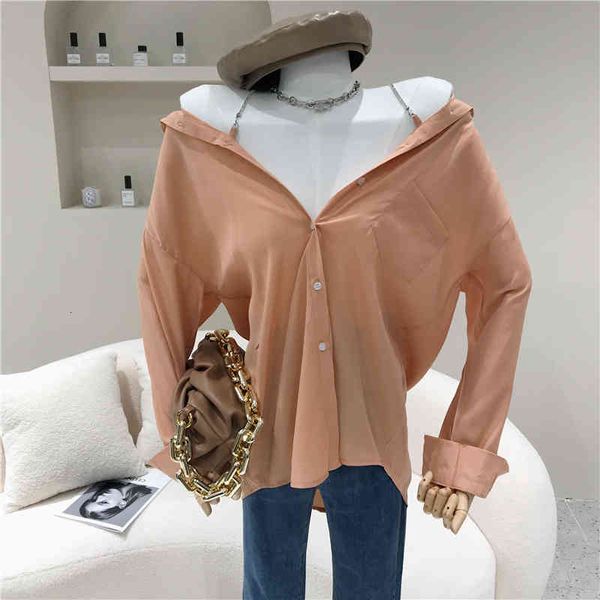 jackets spring summer fashion strass current design off the shoulder niche loose mid shirt, Black;brown
jackets spring summer fashion strass current design off the shoulder niche loose mid shirt, Black;brown