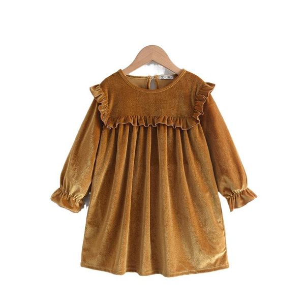girl's dresses 2021 autumn spring baby girls dress solid long sleeve toddler velour sweet velvet clothes princess ruffle, Red;yellow
girl's dresses 2021 autumn spring baby girls dress solid long sleeve toddler velour sweet velvet clothes princess ruffle, Red;yellow