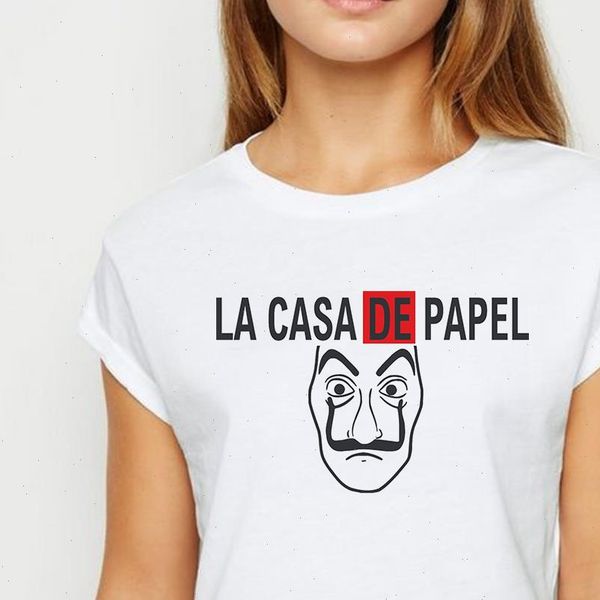 la womens casa de papel young ladies ulzzang prevalent t shirt spring summer plus size vintage round neck, White
la womens casa de papel young ladies ulzzang prevalent t shirt spring summer plus size vintage round neck, White