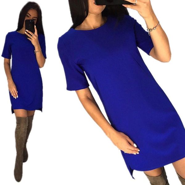 casual dresses 2021 women's summer dress ol office wear o-neck short sleeve vestido mujer solid stylish irregular straight mini, Black;gray
casual dresses 2021 women's summer dress ol office wear o-neck short sleeve vestido mujer solid stylish irregular straight mini, Black;gray