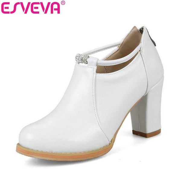 women pumps pu leather round toe fashion british style square high heel spring autumn ladies shoes size 34-43 dress, Black
women pumps pu leather round toe fashion british style square high heel spring autumn ladies shoes size 34-43 dress, Black