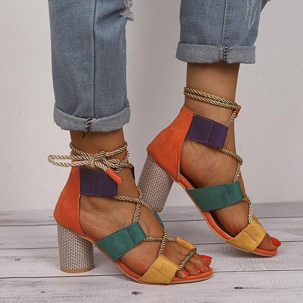 women sandals lace up summer shoes woman heels pointed fish mouth gladiator rope high, Black
women sandals lace up summer shoes woman heels pointed fish mouth gladiator rope high, Black