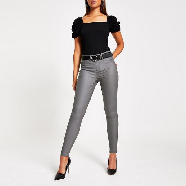 women's pants & capris high-waist pockets snug trouser women pu minimalismdm001, Black;white
women's pants & capris high-waist pockets snug trouser women pu minimalismdm001, Black;white