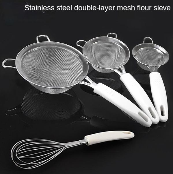 baking & pastry tools stainless steel flour sieve 30 mesh double-layer net tool 8cm 10cm 14cm hand-held sugar leakage
baking & pastry tools stainless steel flour sieve 30 mesh double-layer net tool 8cm 10cm 14cm hand-held sugar leakage