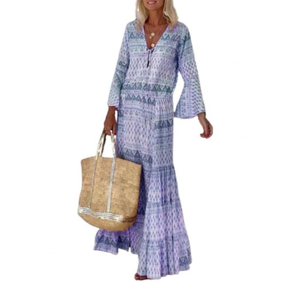 casual dresses boho women long dress geometric print flare sleeve v neck ruffled hem bohemian beachwear fashion ladies sundress vestidos, Black;gray
casual dresses boho women long dress geometric print flare sleeve v neck ruffled hem bohemian beachwear fashion ladies sundress vestidos, Black;gray