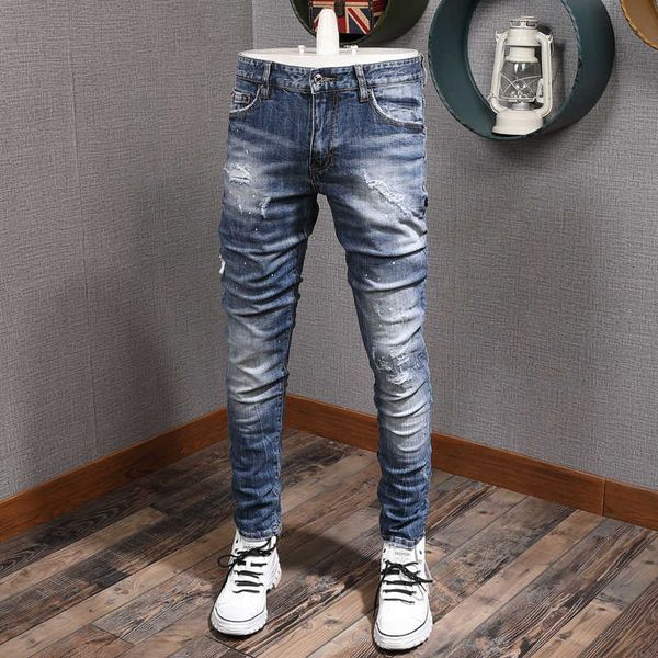 men's jeans streetwear fashion brand designer slim fit ripped for retro blue hip hop punk denim pants homme bcax
men's jeans streetwear fashion brand designer slim fit ripped for retro blue hip hop punk denim pants homme bcax
