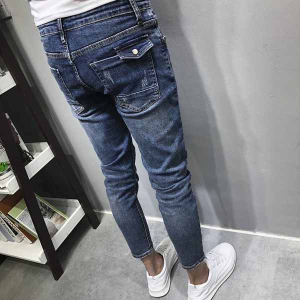 men's jeans wholesale 2021 labeled cat's whiskers jeans men's spring autumn korean slim stretch foot pants social youth penci, Blue
men's jeans wholesale 2021 labeled cat's whiskers jeans men's spring autumn korean slim stretch foot pants social youth penci, Blue