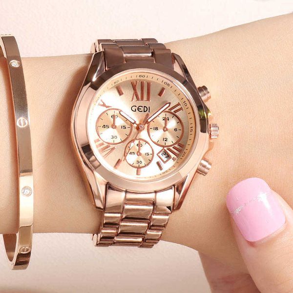 luxury rose gold women casual watch waterproof calendar unique quartz business dress watches for female golden lady clock 210616, Slivery;brown
luxury rose gold women casual watch waterproof calendar unique quartz business dress watches for female golden lady clock 210616, Slivery;brown
