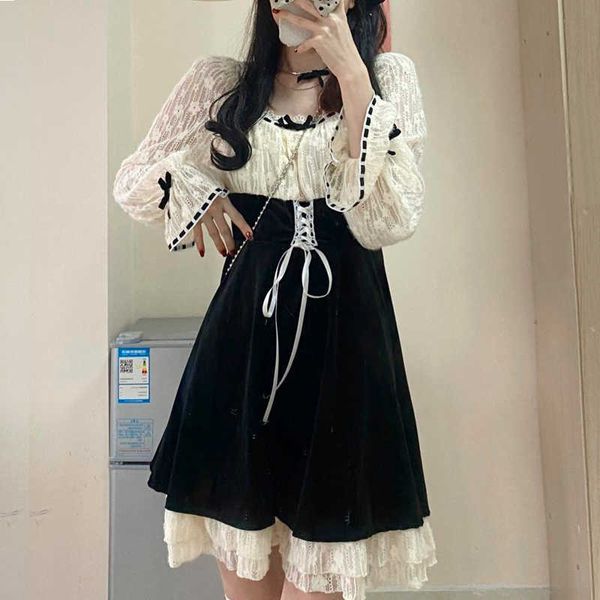 casual dresses spring elegant vintage women square collar lace sweet korean evening party retro mini female 92w7, Black;gray
casual dresses spring elegant vintage women square collar lace sweet korean evening party retro mini female 92w7, Black;gray