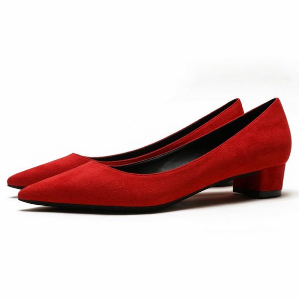 dress shoes design square heel pumps genuine suede leather pointed toe soft comfortable handmade shallow women's, Black
dress shoes design square heel pumps genuine suede leather pointed toe soft comfortable handmade shallow women's, Black