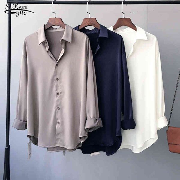 korean style loose long-sleeved shirt women's casual vintage solid women blouse cardigan plus size ladies 9131 210508, White
korean style loose long-sleeved shirt women's casual vintage solid women blouse cardigan plus size ladies 9131 210508, White