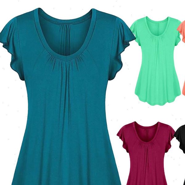plus size 6xl summer womens blouses ruffled solid tunic short sleeve blusas fashion shirt tee casual female, White
plus size 6xl summer womens blouses ruffled solid tunic short sleeve blusas fashion shirt tee casual female, White