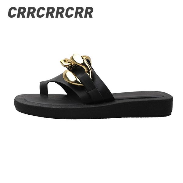 female soft summer slippers golden chain decorate fashion casual daily shallow flip flop white black flats
female soft summer slippers golden chain decorate fashion casual daily shallow flip flop white black flats