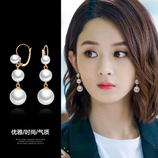 925 sier pearl earrings long baroque zircon earrings fashion trendy korean accessories, Golden
925 sier pearl earrings long baroque zircon earrings fashion trendy korean accessories, Golden