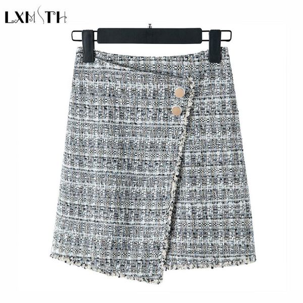 skirts lxmsth women plaid tweed skirt plus size high waist button a line wool ladies classic elegant mini jupe femme 4xl, Black
skirts lxmsth women plaid tweed skirt plus size high waist button a line wool ladies classic elegant mini jupe femme 4xl, Black