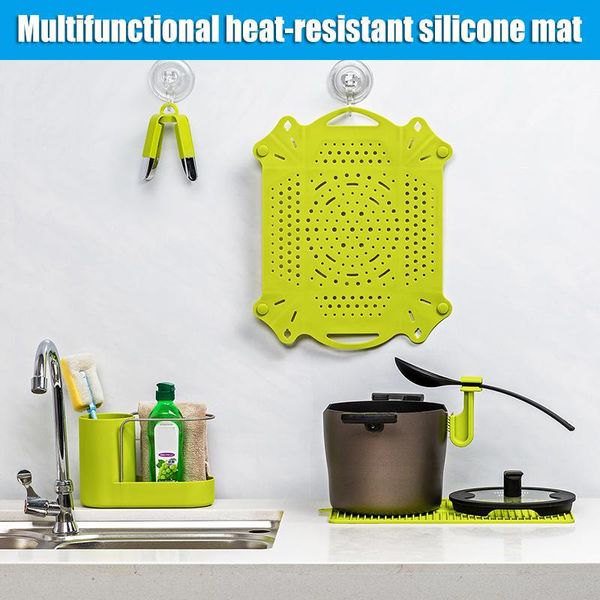 mats & pads kitchen tool high temperature resistant silicone pot mat non slip multifunctional drain storage re
mats & pads kitchen tool high temperature resistant silicone pot mat non slip multifunctional drain storage re