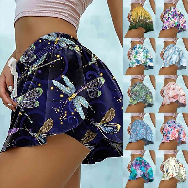 fitness skirt athleisure cycling women short summer drawstring printed sports casual, White;black
fitness skirt athleisure cycling women short summer drawstring printed sports casual, White;black