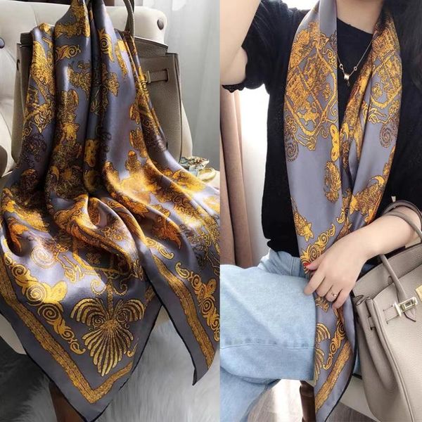 scarves fashion grey gold 100% natural silk women's scarf bandana grade autumn square hijabs winter brand headscarf foulard, Blue;gray
scarves fashion grey gold 100% natural silk women's scarf bandana grade autumn square hijabs winter brand headscarf foulard, Blue;gray