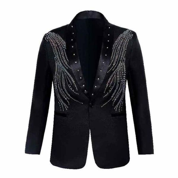 men's suits & blazers rhinestone singers jackets veste costume homme stage party slim shiny stitching clothes chaquetas, White;black
men's suits & blazers rhinestone singers jackets veste costume homme stage party slim shiny stitching clothes chaquetas, White;black