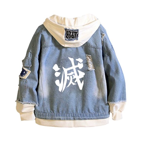 hoodiesghost killing blade spring autumn animation surrounding men's and women's fashion trend leisure fake two denim coats, Black
hoodiesghost killing blade spring autumn animation surrounding men's and women's fashion trend leisure fake two denim coats, Black