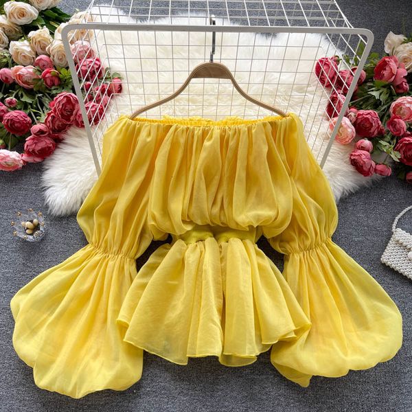 women's jumpsuits & rompers blouse solid off shoulder slash neck lantern sleeve mesh 2021 fashion spring summer casual female, Black;white
women's jumpsuits & rompers blouse solid off shoulder slash neck lantern sleeve mesh 2021 fashion spring summer casual female, Black;white