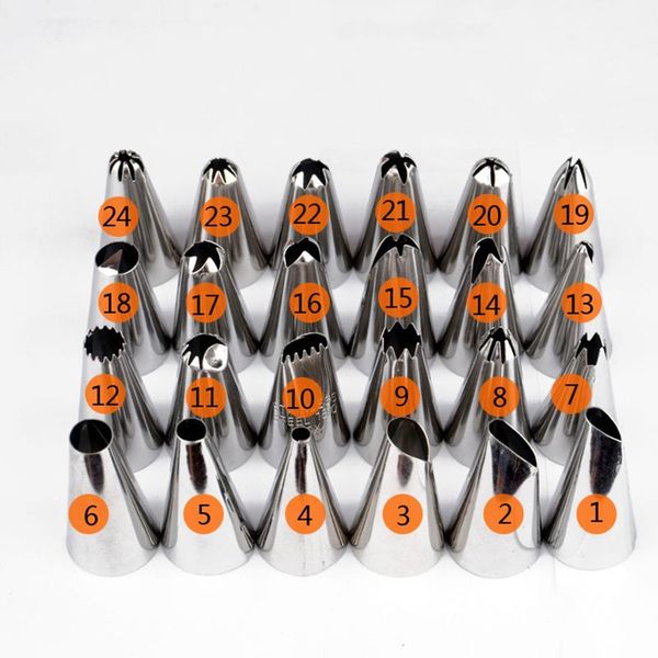 cake tools 24pcs confectionery nozzles for cream bag inventory stainless steel nozzle tips decorating baking set
cake tools 24pcs confectionery nozzles for cream bag inventory stainless steel nozzle tips decorating baking set