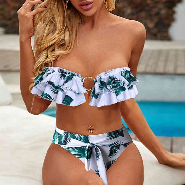 2021 new floral print ruffled bandeau swimsuit high waist women swimwear female bikini set bather bathing suit swim wearing
2021 new floral print ruffled bandeau swimsuit high waist women swimwear female bikini set bather bathing suit swim wearing