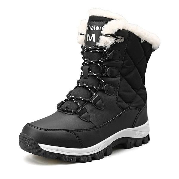 boots women waterproof winter shoes snow platform keep warm ankle with thick fur heels botas de mujer, Black
boots women waterproof winter shoes snow platform keep warm ankle with thick fur heels botas de mujer, Black