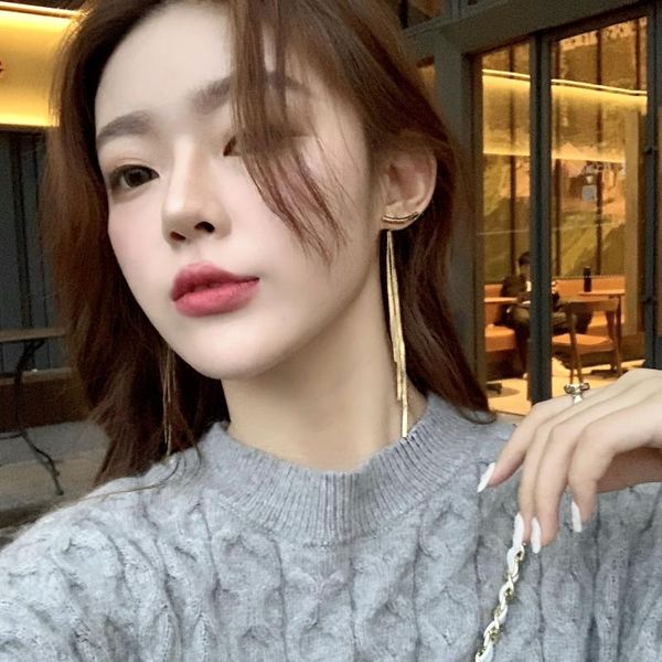 hoop & huggie versitile fashion metal tassled earrings graceful online influencer high grade sense long stud suitable for round faces of the, Golden;silver
hoop & huggie versitile fashion metal tassled earrings graceful online influencer high grade sense long stud suitable for round faces of the, Golden;silver