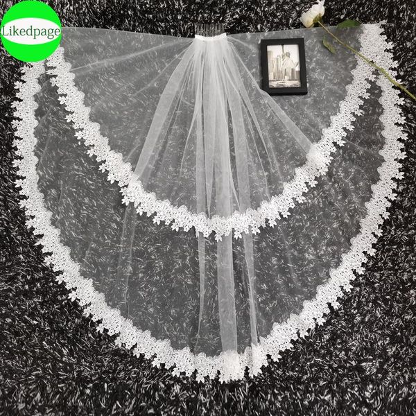 bridal veils short wedding bride veil 2021 two layer voile mariage welon slubny lace edge velo de novia sposa weeding accessoire metal comb, Black
bridal veils short wedding bride veil 2021 two layer voile mariage welon slubny lace edge velo de novia sposa weeding accessoire metal comb, Black